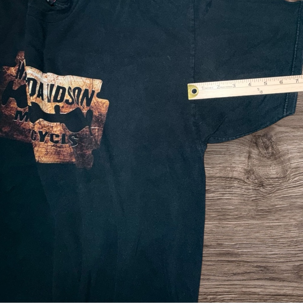 VTG Y2K Harley-Davidson Razor Blade Graphic Tee XL Faded Smoky‎ Mountain Back - Picture 5 of 8